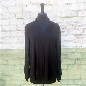 Black Cut Out Sleeve Top